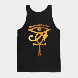 Egyptian Eye Of Horus Ankh Egypt Archaeologist Gold Tank Top